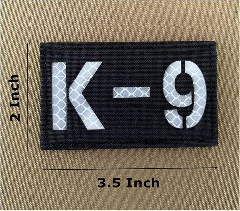 2 PCS K-9 Patch for Dog Harness Reflective Dog Paw Patches K-9 USA Flag with Hook and Loop Fastener Backing (Service Dog-White) in Saudi Arabia