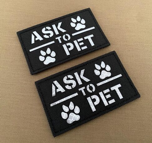 2 PCS K-9 Patch for Dog Harness Reflective Dog Paw Patches K-9 USA Flag with Hook and Loop Fastener Backing (Service Dog-White) in Saudi Arabia