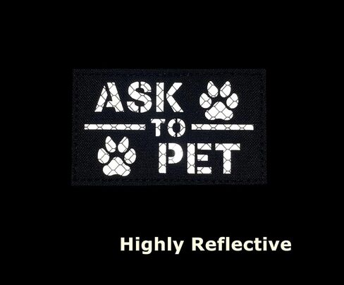 2 PCS K-9 Patch for Dog Harness Reflective Dog Paw Patches K-9 USA Flag with Hook and Loop Fastener Backing (Service Dog-White) in Saudi Arabia