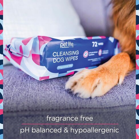 Pet Life Unlimited Pet Wipes for Dogs, Dog Cleaning Wipes - Plant-Based Dog Wipes with Moisturizing Aloe Leaf & Calendula - Made in The USA - Fragrance Free Dog Grooming Wipes - 72ct (Pack of 1) in Kuwait