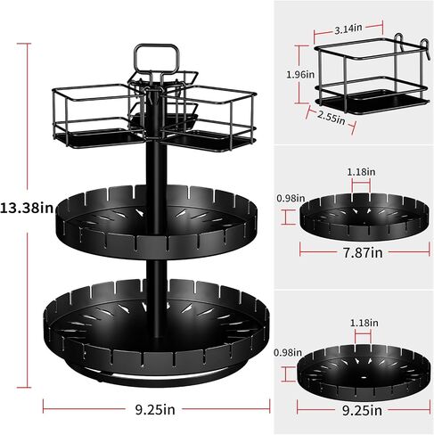Coffee Pod Holder and Tea Bag Organizer, K Cup Holder Carousel Stand for 54 Pods and 50 Tea Bags, Keurig Pod Holder Coffee Bar Accessories for Kitchen, Office, Countertop Coffee Station in Saudi Arabia