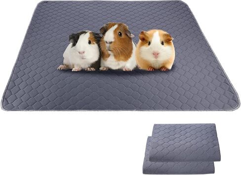 Guinea Pig Bedding, Guinea Pig Pee Pads Washable and Reusable 2 Pack, Guinea Pig Fleece Cage Liners. in Saudi Arabia