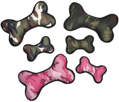 Zanies Toughstructable Bone Dog Toys, Green Camo, Small 6" in Saudi Arabia