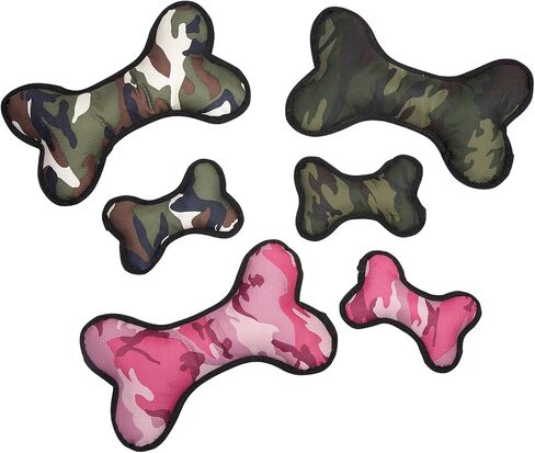 Zanies Toughstructable Bone Dog Toys, Green Camo, Small 6" in Saudi Arabia