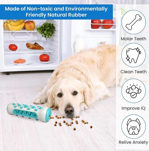 3-Pack Dog Toys -Indestructible Dog Ball + Dog Squeaky Toys Octopus + Stick Treat Dispensing dog toys - Puppy Toys to Keep Them Busy - Medium/Small Dogs in Saudi Arabia