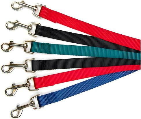 6 Pack Dog Lead, Hamilton, 3/4'' X 48'', (02 Black / 01 Navy Blue/ 02 Dark RED / 01 Dark Green) in Saudi Arabia