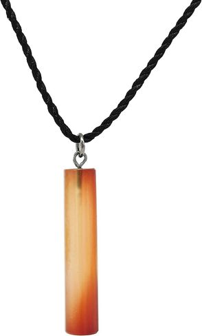 Gempires Blue Lapis Lazuli Necklace, Vertical Bar Pendant with Black Plated Chain and Cord, Gemstone Bar Necklace, Healing Crystal, September Birthstone Gift, 20 inch Adjustable Length (Lapis Lazuli) in Kuwait