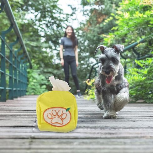 balacoo Pet Paper Towel Chew Toys for Puppies Calming Toys Chewing Toys for Dogs Pet Tissue Box Toy Dogs Slow Feeder Game Pet Supplies Puppy Sniffing Toy Dog Toy Dog Comforting Toy Yellow in Saudi Arabia