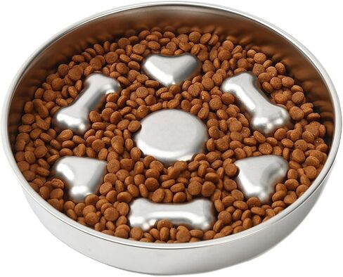 وعاء تغذية بطيء للكلاب من الفولاذ المقاوم للصدأ، 4 أكواب معدنية مضادة للانزلاق لأغذية الكلاب الجافة والرطبة والخام، وعاء ماء للكلاب المتوسطة والكبيرة، وعاء الحيوانات الأليفة لوقف الانتفاخ للأكل السريع، إبطاء تناول الحيوانات الأليفة in Saudi Arabia