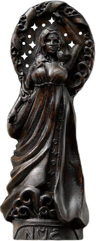 Goddess Nyx statue, Goddess of the Night, Greek goddess statue, Goddess of the Moon, Greek mythology goddess Selene Ancient Greek altar (Black) in Saudi Arabia