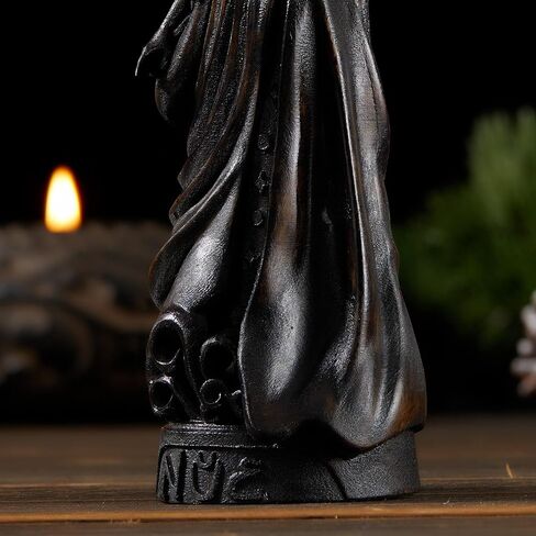 Goddess Nyx statue, Goddess of the Night, Greek goddess statue, Goddess of the Moon, Greek mythology goddess Selene Ancient Greek altar (Black) in Saudi Arabia