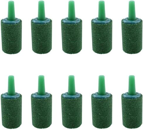 50mm Diameter Air Stone Cylinder Provide Aeration Equal Bubbles Distribution Mineral Bubble Diffuser Airstones Multi Function Gley 4 Pieces for Aquarium Tank Air Pump Hydroponics in Saudi Arabia