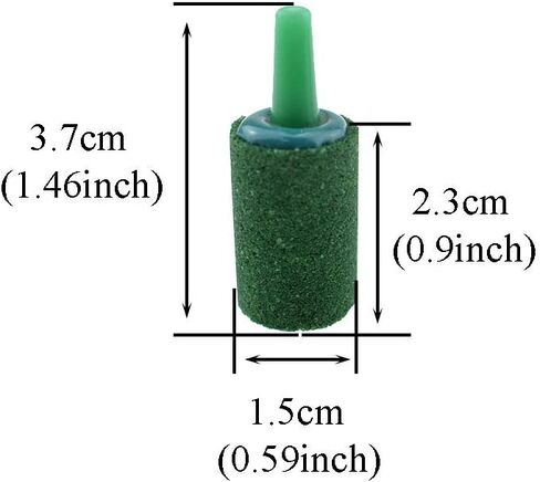 50mm Diameter Air Stone Cylinder Provide Aeration Equal Bubbles Distribution Mineral Bubble Diffuser Airstones Multi Function Gley 4 Pieces for Aquarium Tank Air Pump Hydroponics in Saudi Arabia