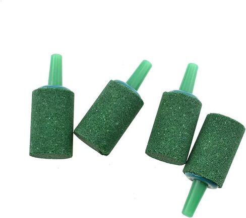 50mm Diameter Air Stone Cylinder Provide Aeration Equal Bubbles Distribution Mineral Bubble Diffuser Airstones Multi Function Gley 4 Pieces for Aquarium Tank Air Pump Hydroponics in Saudi Arabia