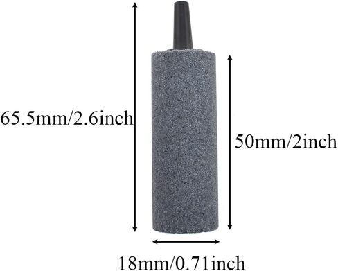 50mm Diameter Air Stone Cylinder Provide Aeration Equal Bubbles Distribution Mineral Bubble Diffuser Airstones Multi Function Gley 4 Pieces for Aquarium Tank Air Pump Hydroponics in Saudi Arabia