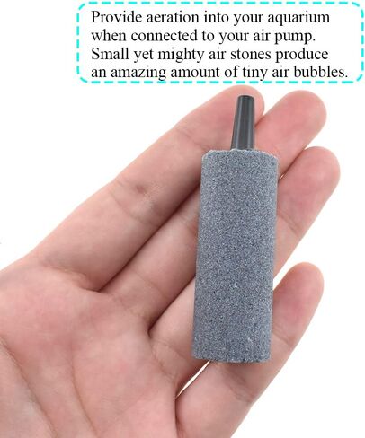 50mm Diameter Air Stone Cylinder Provide Aeration Equal Bubbles Distribution Mineral Bubble Diffuser Airstones Multi Function Gley 4 Pieces for Aquarium Tank Air Pump Hydroponics in Saudi Arabia
