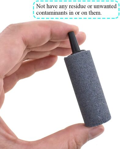 50mm Diameter Air Stone Cylinder Provide Aeration Equal Bubbles Distribution Mineral Bubble Diffuser Airstones Multi Function Gley 4 Pieces for Aquarium Tank Air Pump Hydroponics in Saudi Arabia