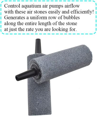 50mm Diameter Air Stone Cylinder Provide Aeration Equal Bubbles Distribution Mineral Bubble Diffuser Airstones Multi Function Gley 4 Pieces for Aquarium Tank Air Pump Hydroponics in Saudi Arabia