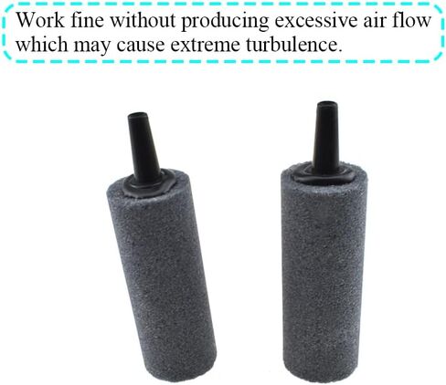 50mm Diameter Air Stone Cylinder Provide Aeration Equal Bubbles Distribution Mineral Bubble Diffuser Airstones Multi Function Gley 4 Pieces for Aquarium Tank Air Pump Hydroponics in Saudi Arabia
