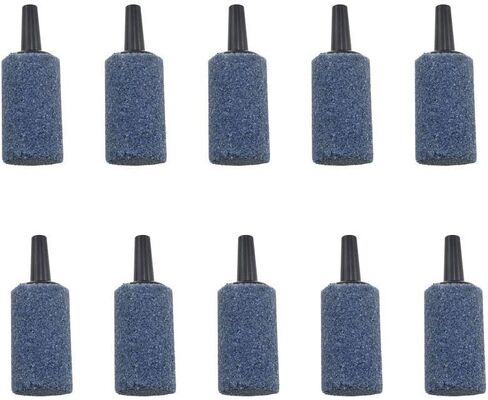 50mm Diameter Air Stone Cylinder Provide Aeration Equal Bubbles Distribution Mineral Bubble Diffuser Airstones Multi Function Gley 4 Pieces for Aquarium Tank Air Pump Hydroponics in Kuwait