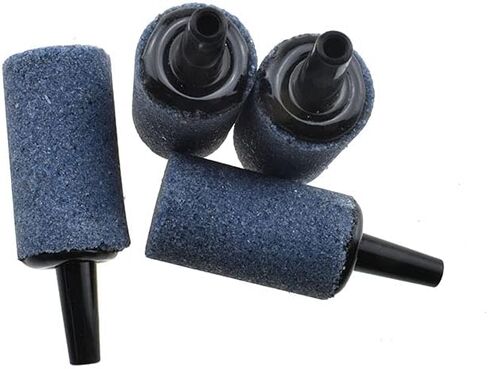 50mm Diameter Air Stone Cylinder Provide Aeration Equal Bubbles Distribution Mineral Bubble Diffuser Airstones Multi Function Gley 4 Pieces for Aquarium Tank Air Pump Hydroponics in Kuwait