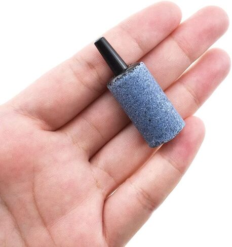 50mm Diameter Air Stone Cylinder Provide Aeration Equal Bubbles Distribution Mineral Bubble Diffuser Airstones Multi Function Gley 4 Pieces for Aquarium Tank Air Pump Hydroponics in Kuwait