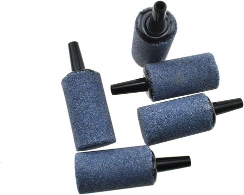 50mm Diameter Air Stone Cylinder Provide Aeration Equal Bubbles Distribution Mineral Bubble Diffuser Airstones Multi Function Gley 4 Pieces for Aquarium Tank Air Pump Hydroponics in Kuwait