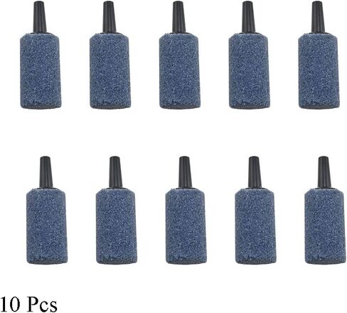 50mm Diameter Air Stone Cylinder Provide Aeration Equal Bubbles Distribution Mineral Bubble Diffuser Airstones Multi Function Gley 4 Pieces for Aquarium Tank Air Pump Hydroponics in Kuwait