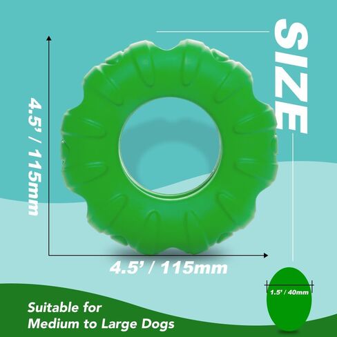 TSPRO Chew Toys Puppy Tires Flavored Dog Chew Toys, Real Beef Flavor Leaky Food Toy Slow Feeder Food Treat Dispensing Toys, Dog Interactive Toys for Medium to Large Dogs (Tire Red) in Saudi Arabia