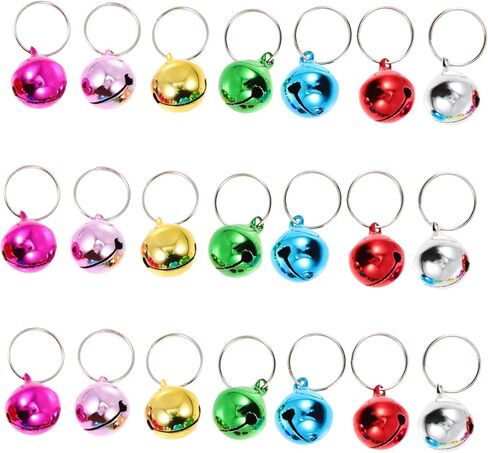 balacoo 24pcs Pet Bell Accessories Pet Bells Decorative Dog Bells Cat Collar Bell Ring Doorbell Wired with Chime Kitten Ornament Nativity Crafts Cat Supply Cat Accessory Dog Accessory in Saudi Arabia