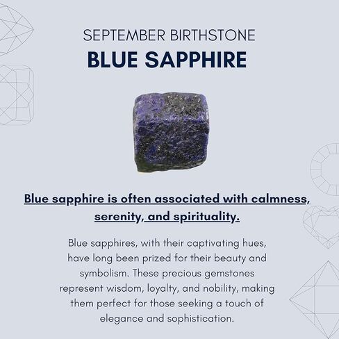 Blue Sapphire Necklace for Women - Authentic 925 Sterling Silver Necklace 18K Gold Jewelry, Dainty Heart Layered Necklace Earring Set for Teen Girls, September Birthstone Gift for Mothers Day in Kuwait