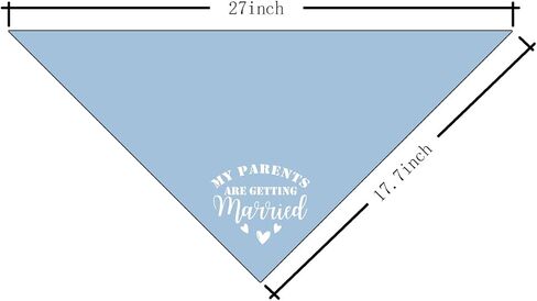 Dark Blue Dog Bandana, My Parents are Getting Married Wedding Announcement Dog Bandana, Pet Dog Triangle Scarf, Pet Dog Scarf Accessories, Dog Bandana for Small Medium Large Dogs (D57) in Saudi Arabia