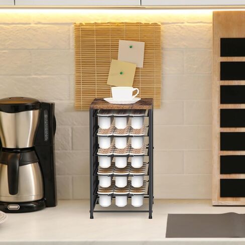NANANARDOSO Coffee Pod Holder For Counter, 5 Tier Coffee Pod Drawer for K Cup Storage Drawer Holder, 90 Capacity Pods Storage Organizer Cups Capsule with Sliding Baskets for Coffee Station in Saudi Arabia
