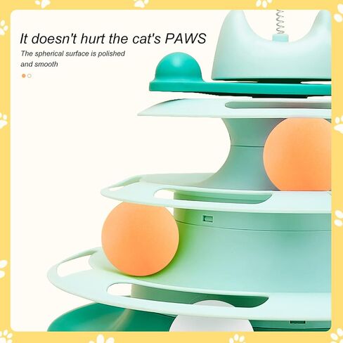 Andiker Cat Track Toy Balls, 6pcs Colorful Cat Toys for indoor Cats Lightweight and Bounce Durable 1inches Replacement Balls for Cat Tower Toy (8pc) in Saudi Arabia