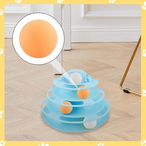 Andiker Cat Track Toy Balls, 6pcs Colorful Cat Toys for indoor Cats Lightweight and Bounce Durable 1inches Replacement Balls for Cat Tower Toy (8pc) in Saudi Arabia