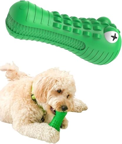 Dog Toothbrush Dental Chew Crocodile Dog Toy, Teeth Cleaning, Teething Aid, The Best Indestructible Dog Toy for Aggressive Chewers, Dog Chew Toy for Medium to Large Dogs (Green) in Saudi Arabia