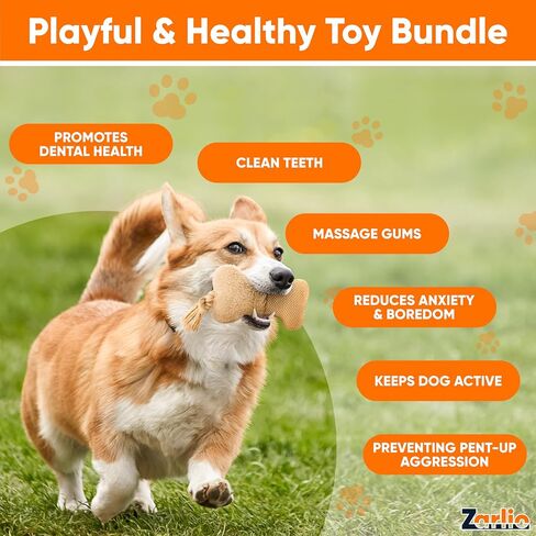 6 Pack Dog Squeaky Plush Chew Toys for Small Medium Large Dogs Aggressive Chewers Calming Cuddly for Teething Pet Toys in Saudi Arabia