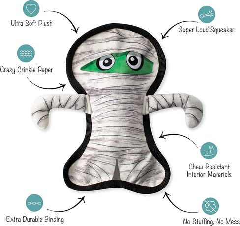 Fringe Studio Plush Dog Toy, Durable, Get Wrapped Up (729100) in Saudi Arabia