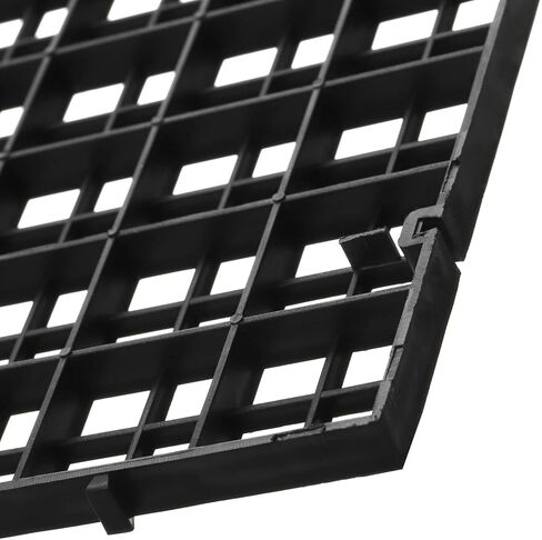 Okllen 12 قطعة حوض السمك مقسم قفص البيض البلاستيكي، عزل شبكة صينية سفلية، صينية مقسم شبكة قفص البيض البلاستيكية لتربية مختلطة الضوء، أسود in Kuwait