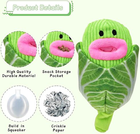 Vehomy Dog Corn Shape Squeaky Toy 2 in 1 Puzzle Puppy Toy Plush Dog Leakage Food Toy for Small & Medium Dogs Interactive Dog Chewing Toy for Teething with Crinkle Paper & Squeaker Corn in Saudi Arabia