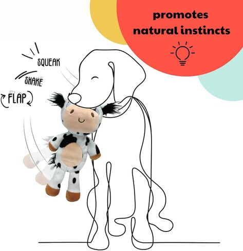 Huxley & Kent Slappies for Dogs | Ralphie Beaver (Small) | Christmas Holiday Dog Toy | Squeak & Shake Dog Toy | No Stuff Tummy with Squeaky TPR Ball in Head | Simulates Hunting Nature for Dogs in Kuwait