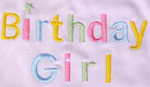 Embroidered Cute Dog Pet Cat Birthday Bandana for Girl Cats Female Dogs, 100% Cotton, Pink in Kuwait