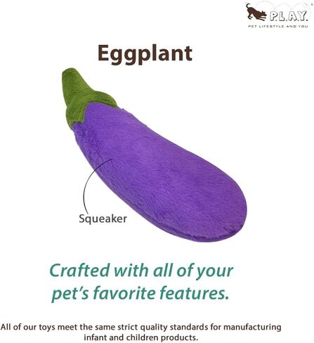P.L.A.Y. Cute Plush Dog Toys - Vegetable Themed Durable Squeaker Crinkle Plush Chew Toy, Great for Puppies & Small, Medium, Large Dogs - Machine Washable, Recycled Materials (Farm Fresh Corn) in Kuwait