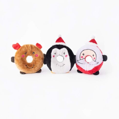 ZippyPaws - Holiday Donutz Buddies Squeaky Dog Toys - Santa in Kuwait