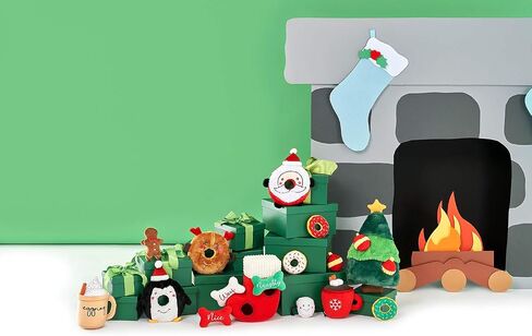 ZippyPaws - Holiday Donutz Buddies Squeaky Dog Toys - Santa in Kuwait
