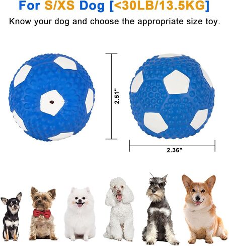 Dog Squeaky Toys Latex Squeak Balls Rubber Soft Chewing Fun Smile Toys Interactive Fetch Play Dog Balls for Puppy Small Pet Dogs (3 PCS)… in Saudi Arabia