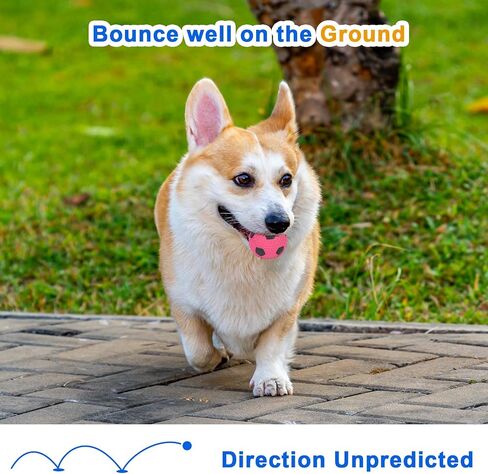 Dog Squeaky Toys Latex Squeak Balls Rubber Soft Chewing Fun Smile Toys Interactive Fetch Play Dog Balls for Puppy Small Pet Dogs (3 PCS)… in Saudi Arabia