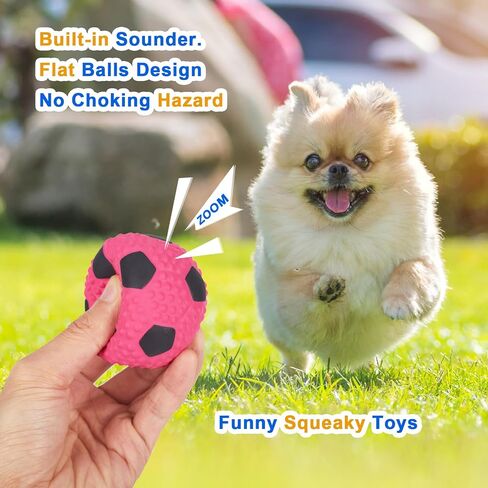 Dog Squeaky Toys Latex Squeak Balls Rubber Soft Chewing Fun Smile Toys Interactive Fetch Play Dog Balls for Puppy Small Pet Dogs (3 PCS)… in Saudi Arabia