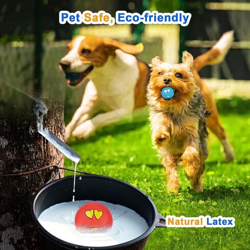 Dog Squeaky Toys Latex Squeak Balls Rubber Soft Chewing Fun Smile Toys Interactive Fetch Play Dog Balls for Puppy Small Pet Dogs (3 PCS)… in Saudi Arabia