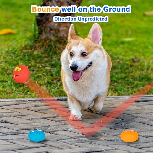 Dog Squeaky Toys Latex Squeak Balls Rubber Soft Chewing Fun Smile Toys Interactive Fetch Play Dog Balls for Puppy Small Pet Dogs (3 PCS)… in Saudi Arabia